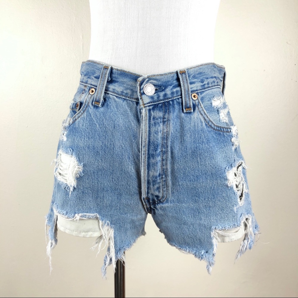 Vintage Levis 501 Destroyed Shorts